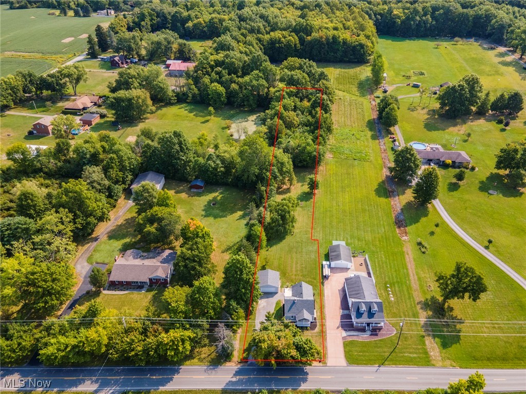 8131 Struthers Road Lowellville, OH 44436 - Photo 9 of 48 Birds eye view of property featuring a rural view