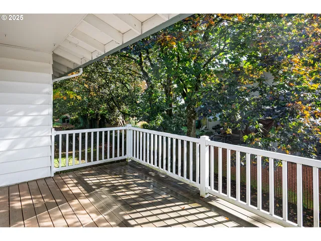 a view of wooden deck