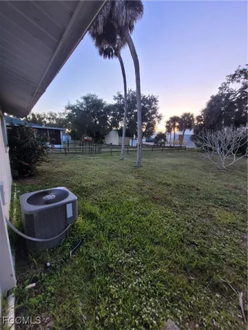 a view of a trees in a yard