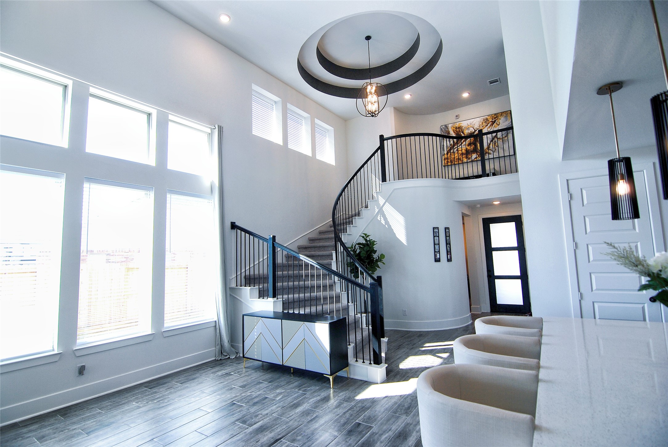31447 Golden Cliffs Lane Fulshear, TX 77441 - Photo 7 of 45 a view of entryway and hall with wooden floor