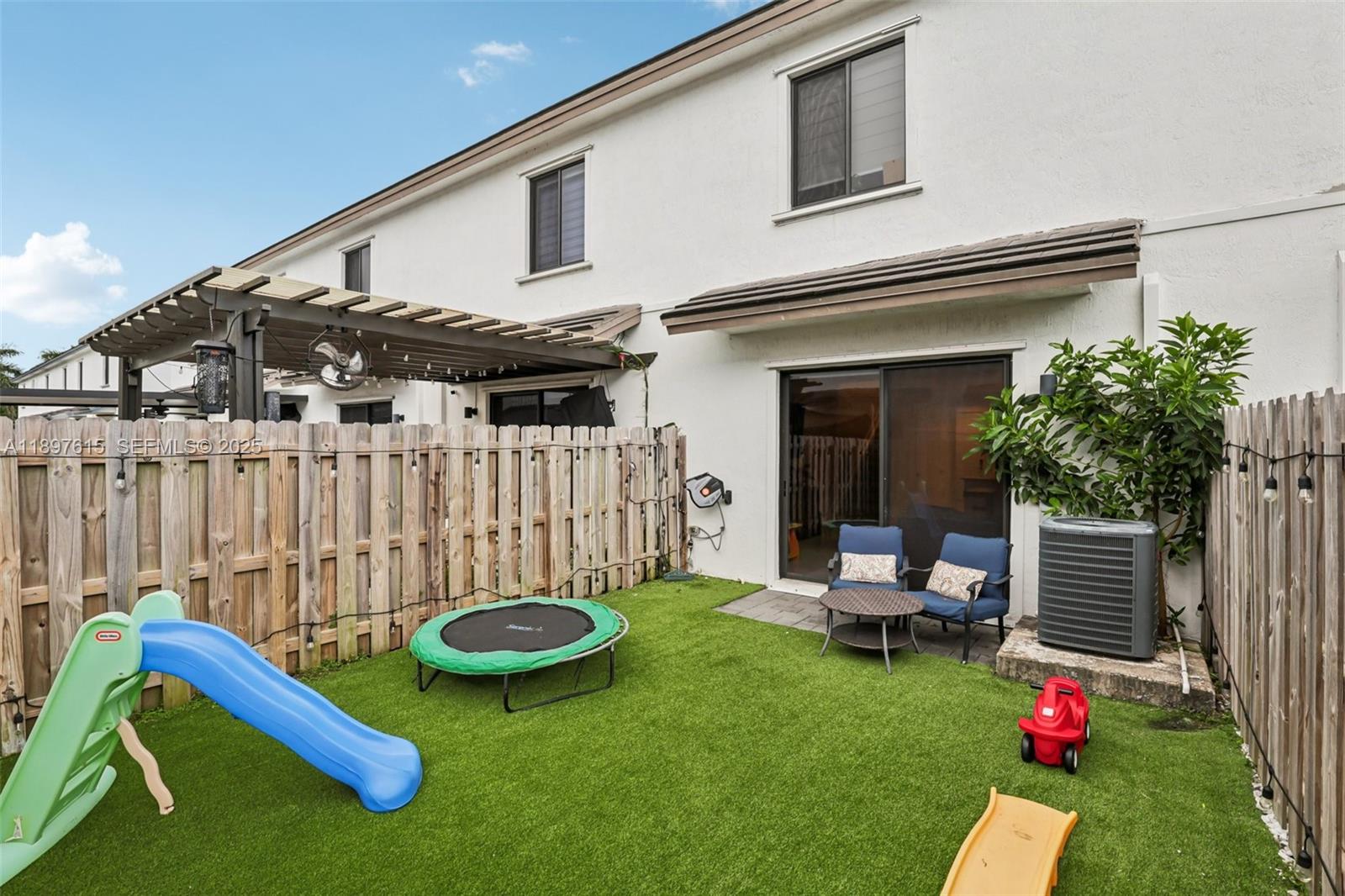 23291 Southwest 110th Court Homestead, FL 33032 - Photo 39 of 41 a backyard of a house with table and chairs