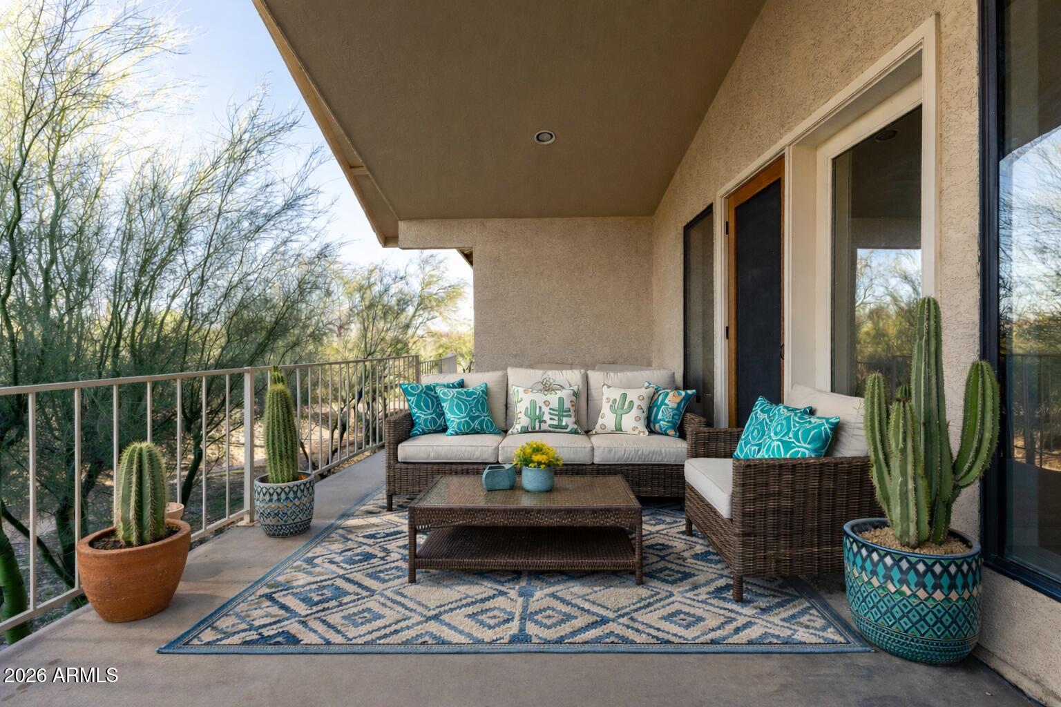 368 North Mountain View Road Apache Junction, AZ 85119 - Photo 4 of 48 Desert patio with woven rattan furniture