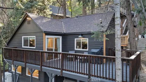 a view of a house with a deck