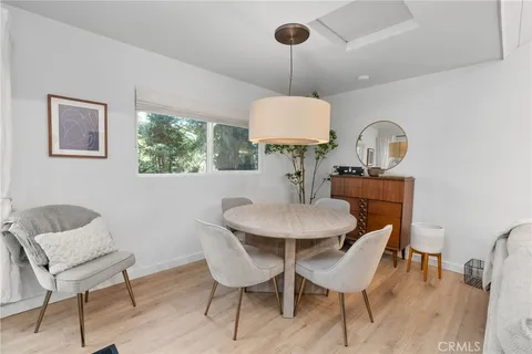 a table and chairs in a room