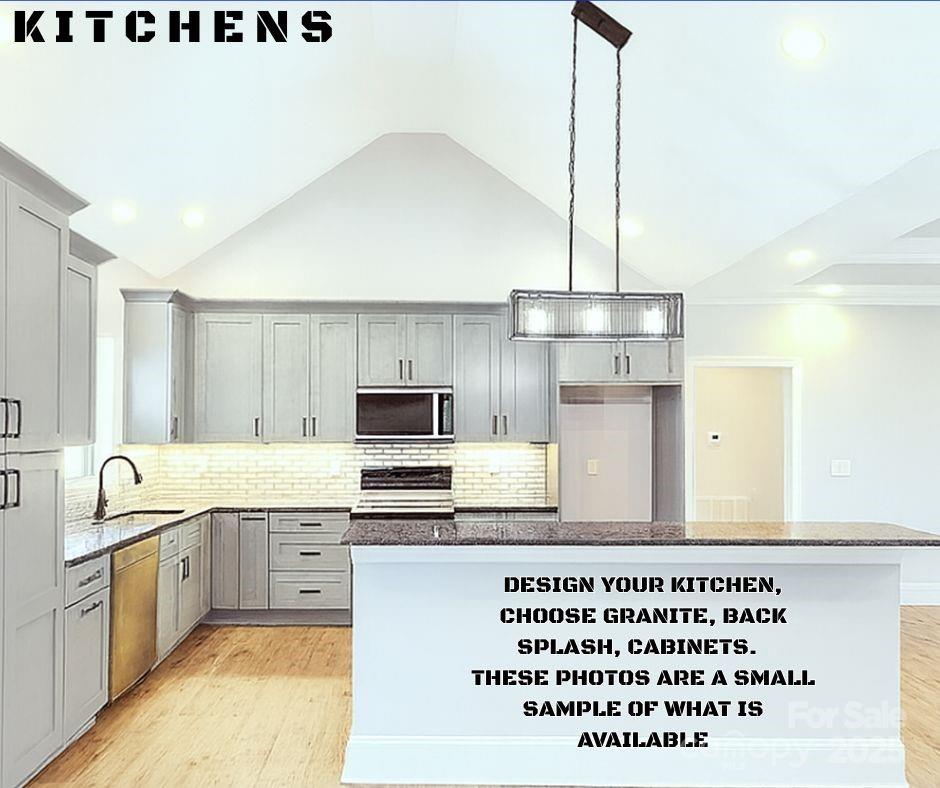 0 George Brown Road, Unit 7 Crouse, NC 28033 - Photo 3 of 22 a kitchen with kitchen island granite countertop a sink cabinets and stainless steel appliances