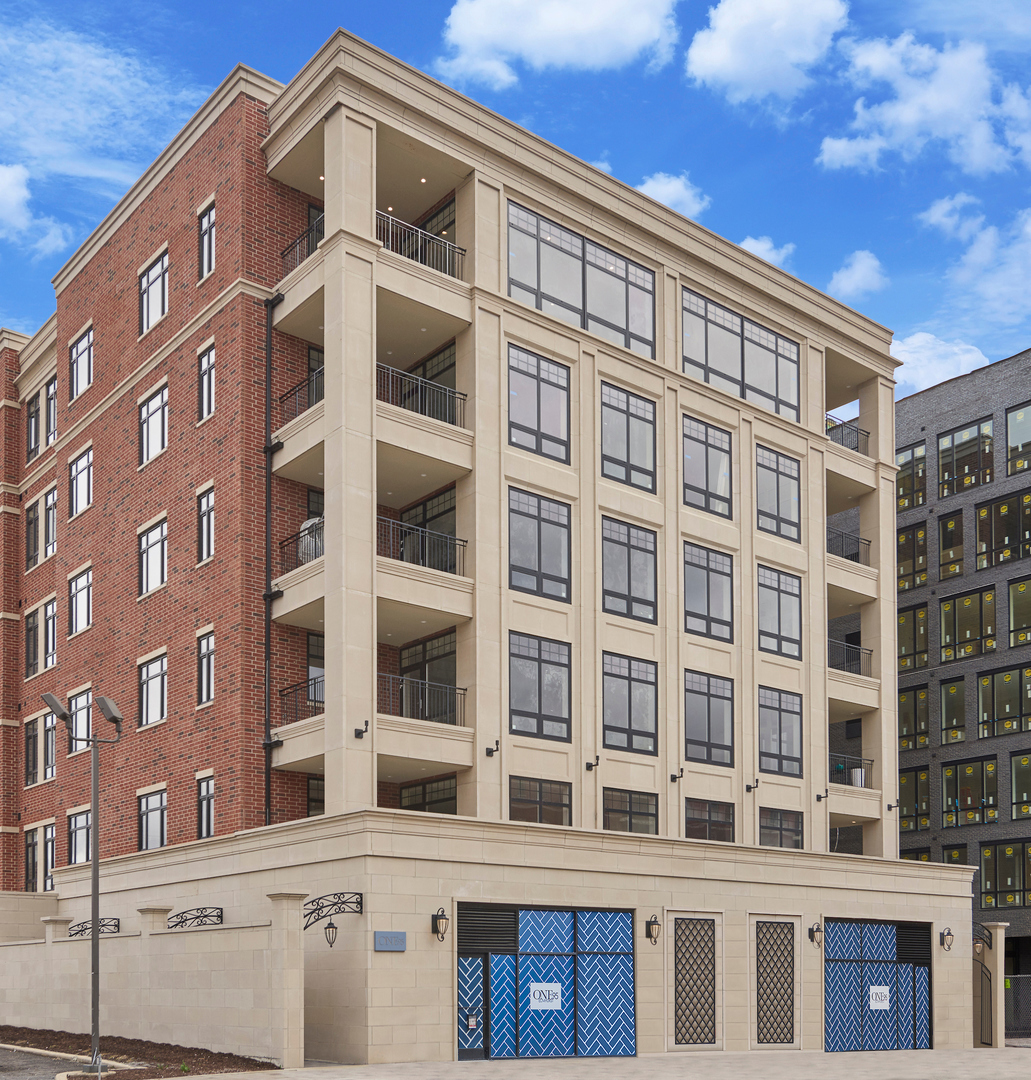 a front view of a building