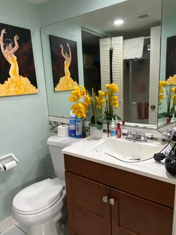 a view of balcony and yard