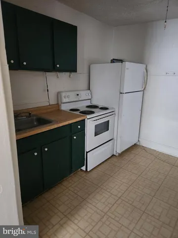 a kitchen with a sink a stove and a refrigerator