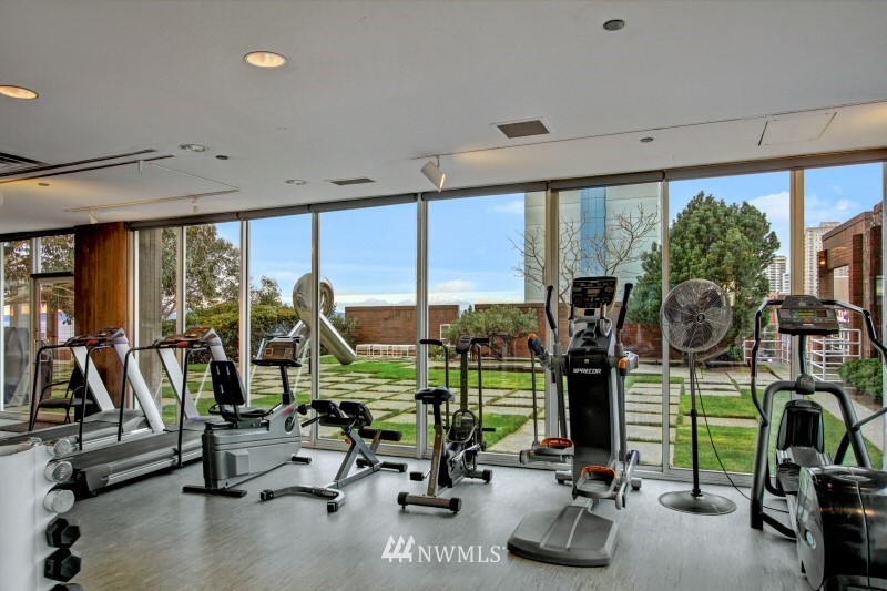 2125 1st Avenue, Unit 1702 Seattle, WA 98121 - Photo 27 of 31 a view of a room with gym equipment