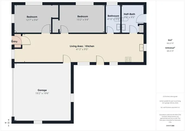 a view of an empty room