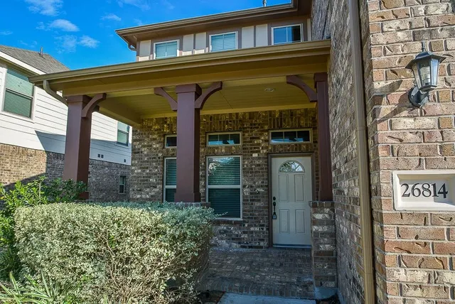 a front view of a building