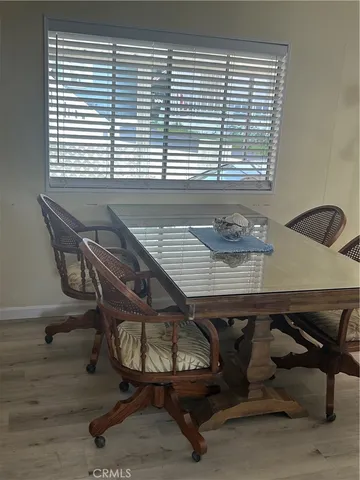 a workspace with furniture and windows