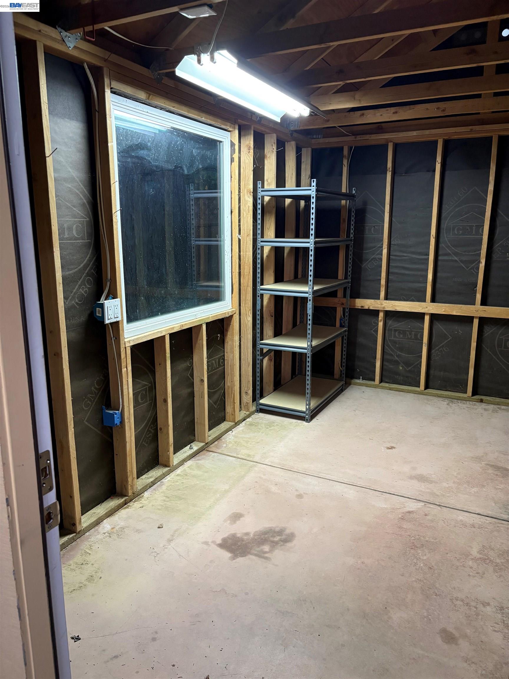 3318 Ensenada Drive San Ramon, CA 94583 - Photo 32 of 36 Outside measurements of shed 10.5 feet x 14 feet, inside has electrical and concrete flooring. Has built in wood shelves for storage but could be removed for more open space. Walls can easily be finished.