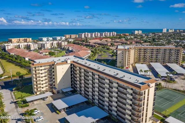 a view of a balcony with city view