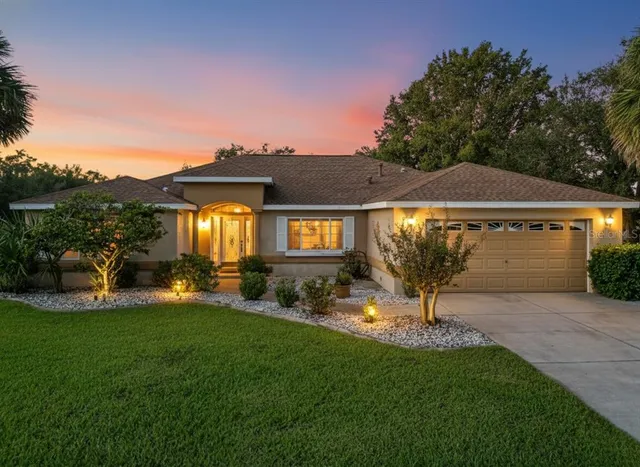 an outdoor space with garden view