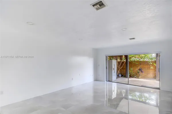 an empty room with a window