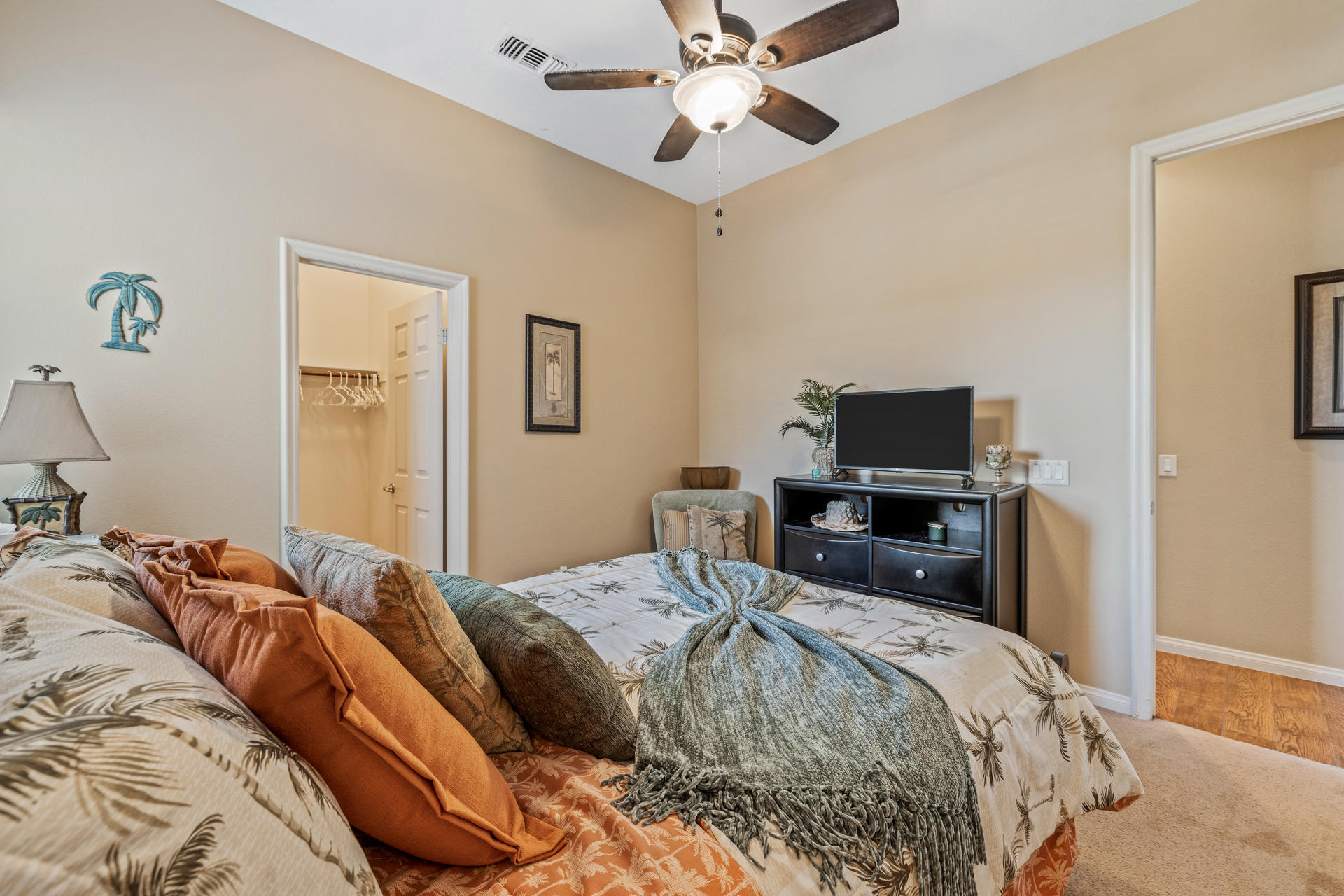 80445 Paria Way Indio, CA 92201 - Photo 17 of 70 a bedroom with a bed and a tv