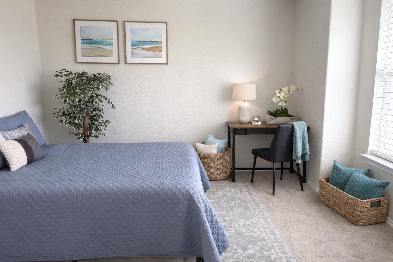 917 Sebastian Bend, Unit B Pflugerville, TX 78660 - Photo 15 of 20 a bedroom with a bed and a chair