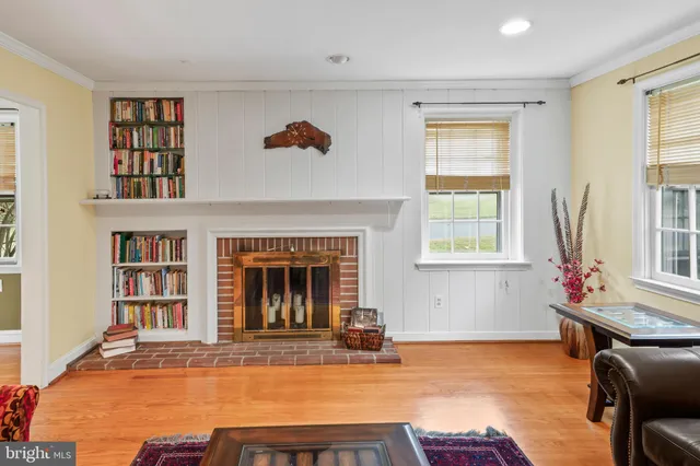 a living room with furniture window and a fireplace