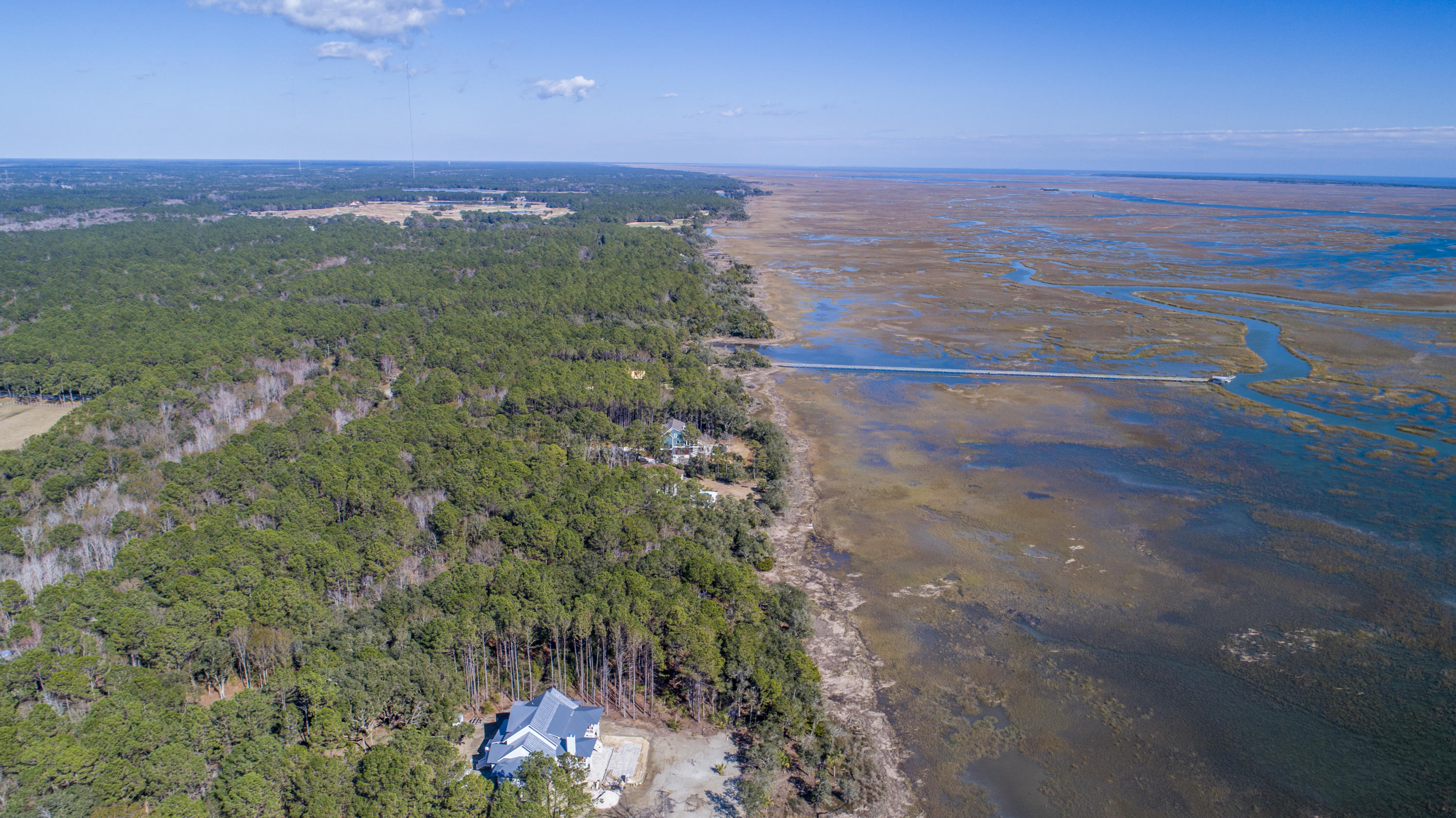 19 Longmarsh Road Awendaw, SC 29429 - Photo 11 of 46 Aerial towards bulls bay