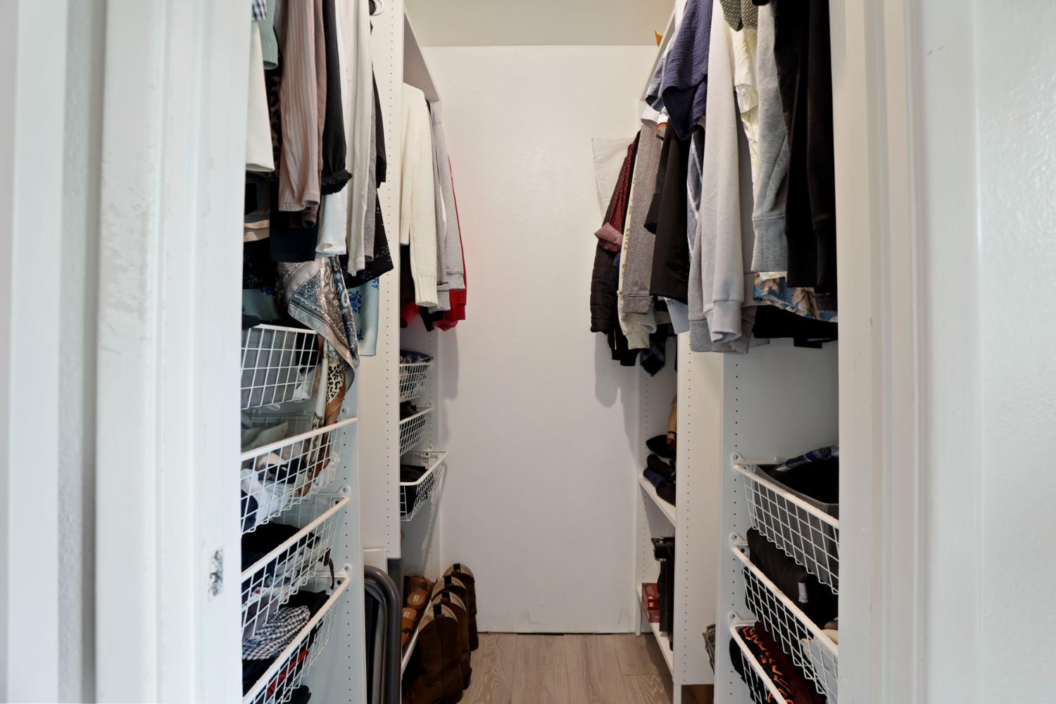 3623 Appleton Way Stockton, CA 95219 - Photo 18 of 34 primary bedroom walk in closet with shelvings
