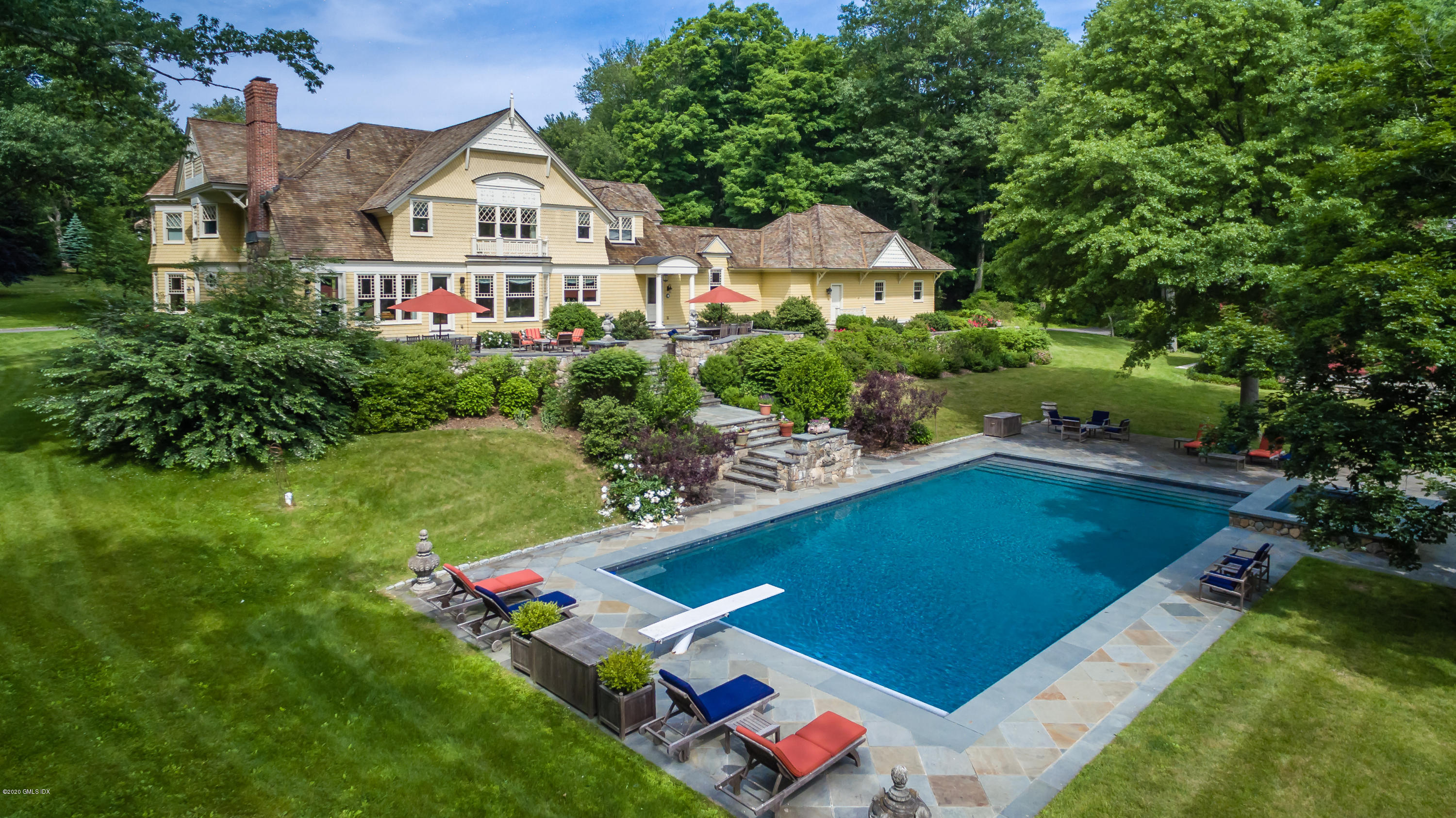 123 Kettle Creek Road Weston, CT 06883 - Photo 1 of 41 an aerial view of a house