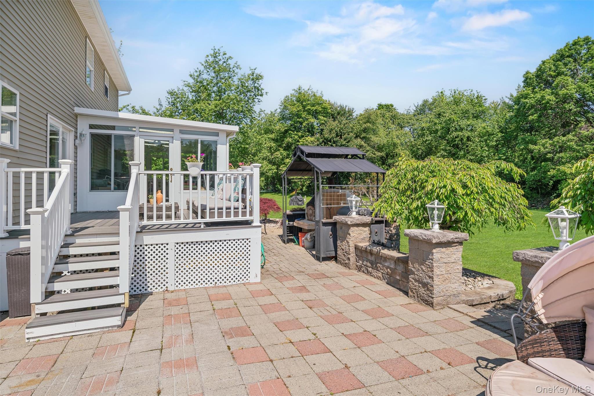 36 Lexington Drive Newburgh, NY 12550 - Photo 41 of 50 View of patio / terrace with a wooden deck, a sunroom, and stairs