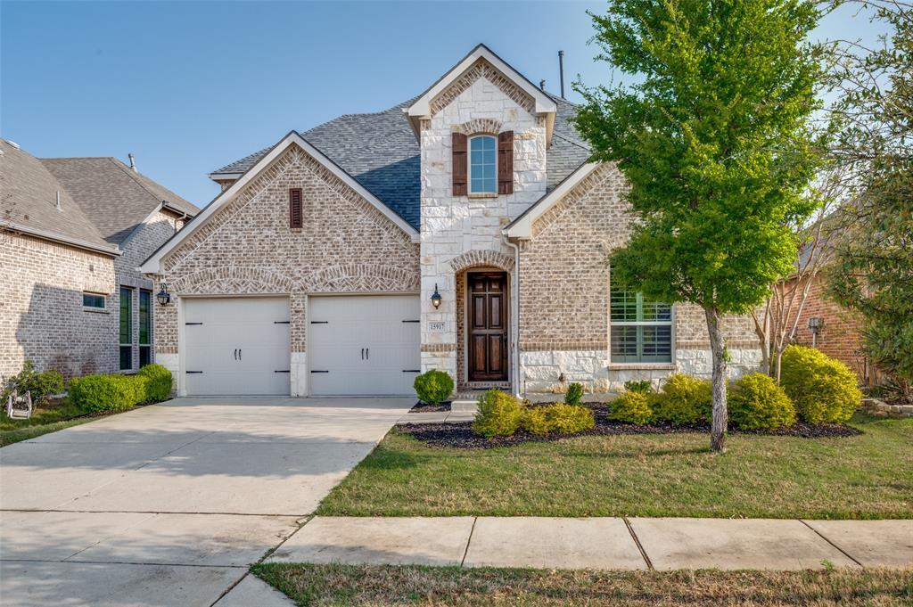 Beautiful brick and stone front view of home
