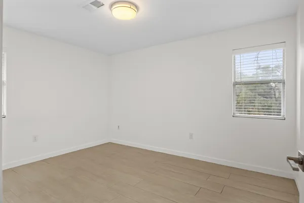an empty room with a window