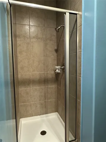a bathroom with a tub