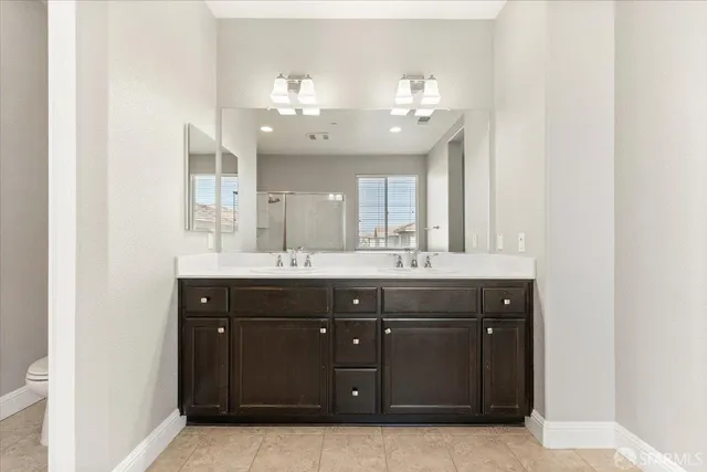 an empty room with closet area