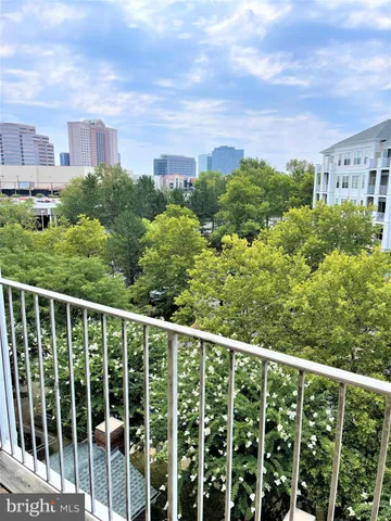 a city view from a balcony