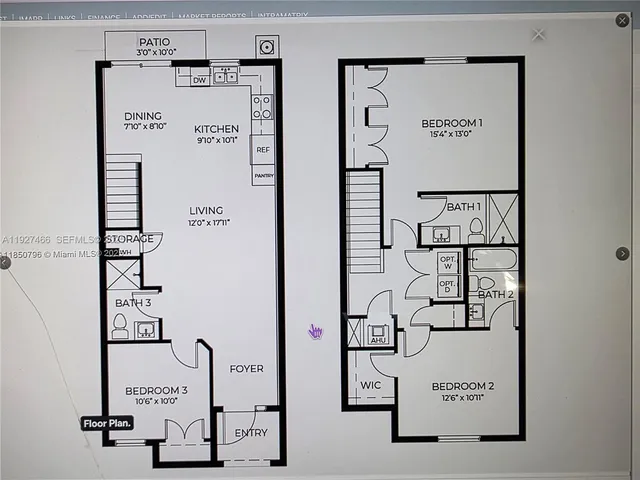 a view of a wall with a wall painting