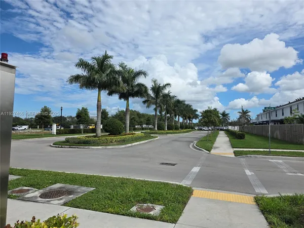 a view of street with entertaining space
