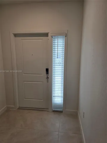 an empty room with closet