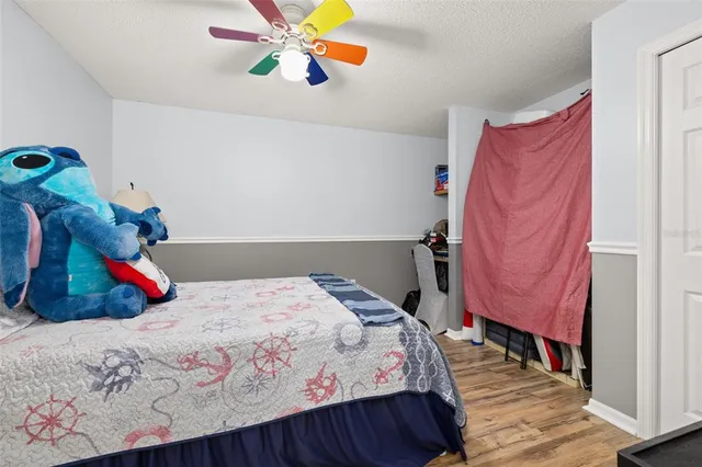 a bed with a bed and a window