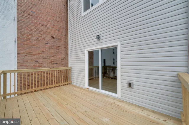 a view of a wooden deck