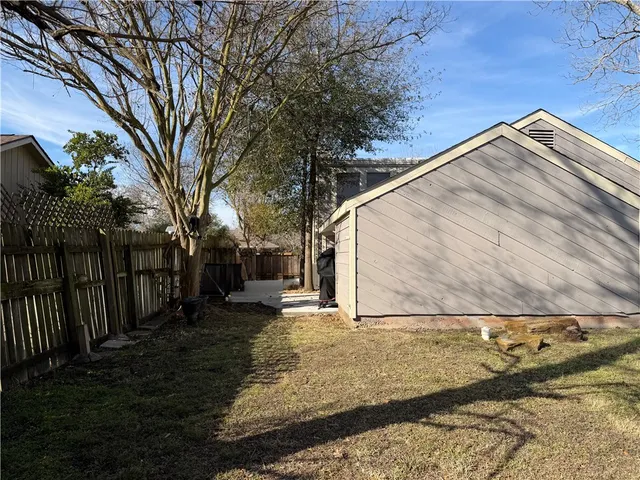 a backyard of a house