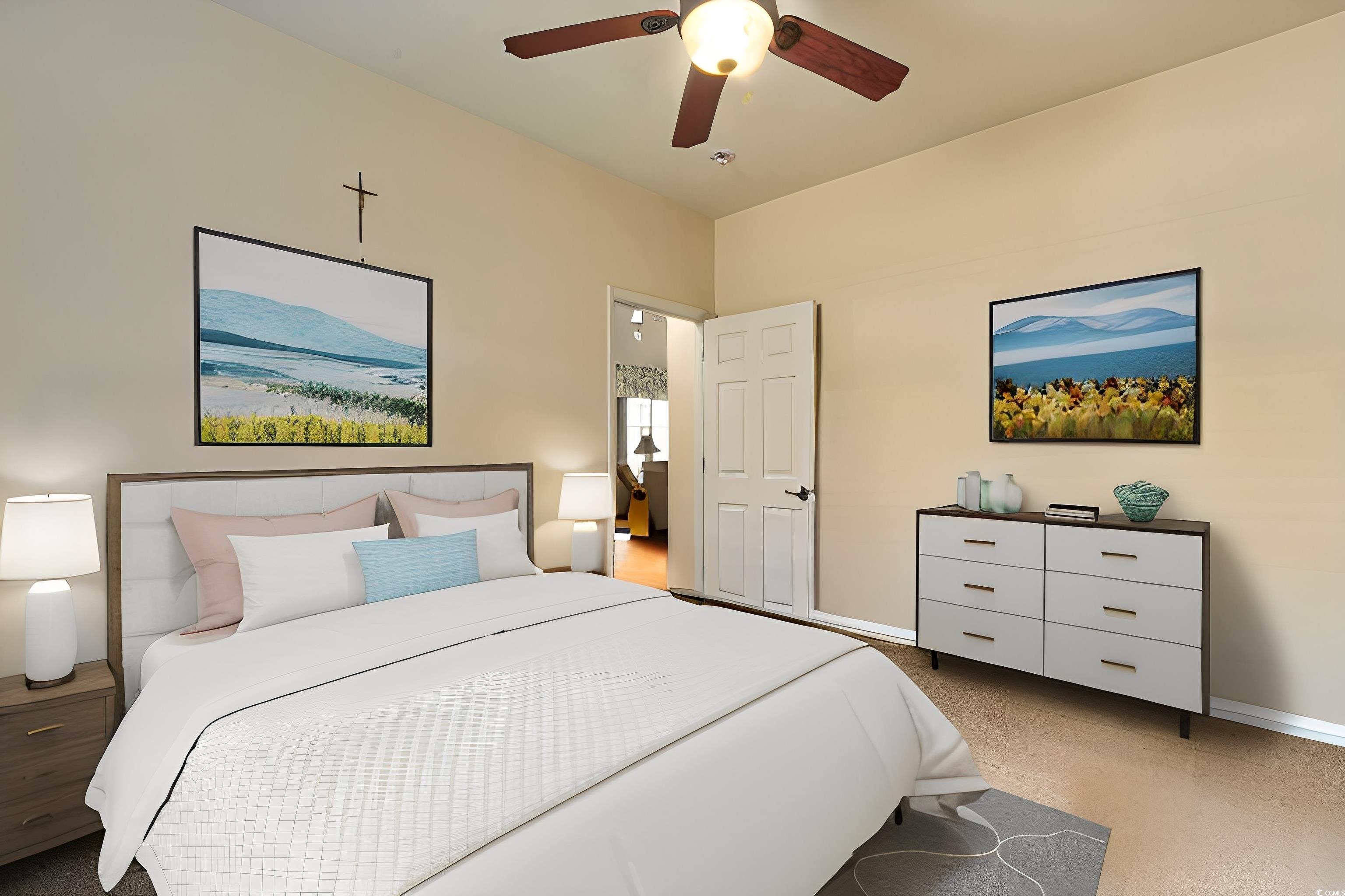 854 Laquinta Loop Murrells Inlet, SC 29576 - Photo 22 of 38 Bedroom with ceiling fan