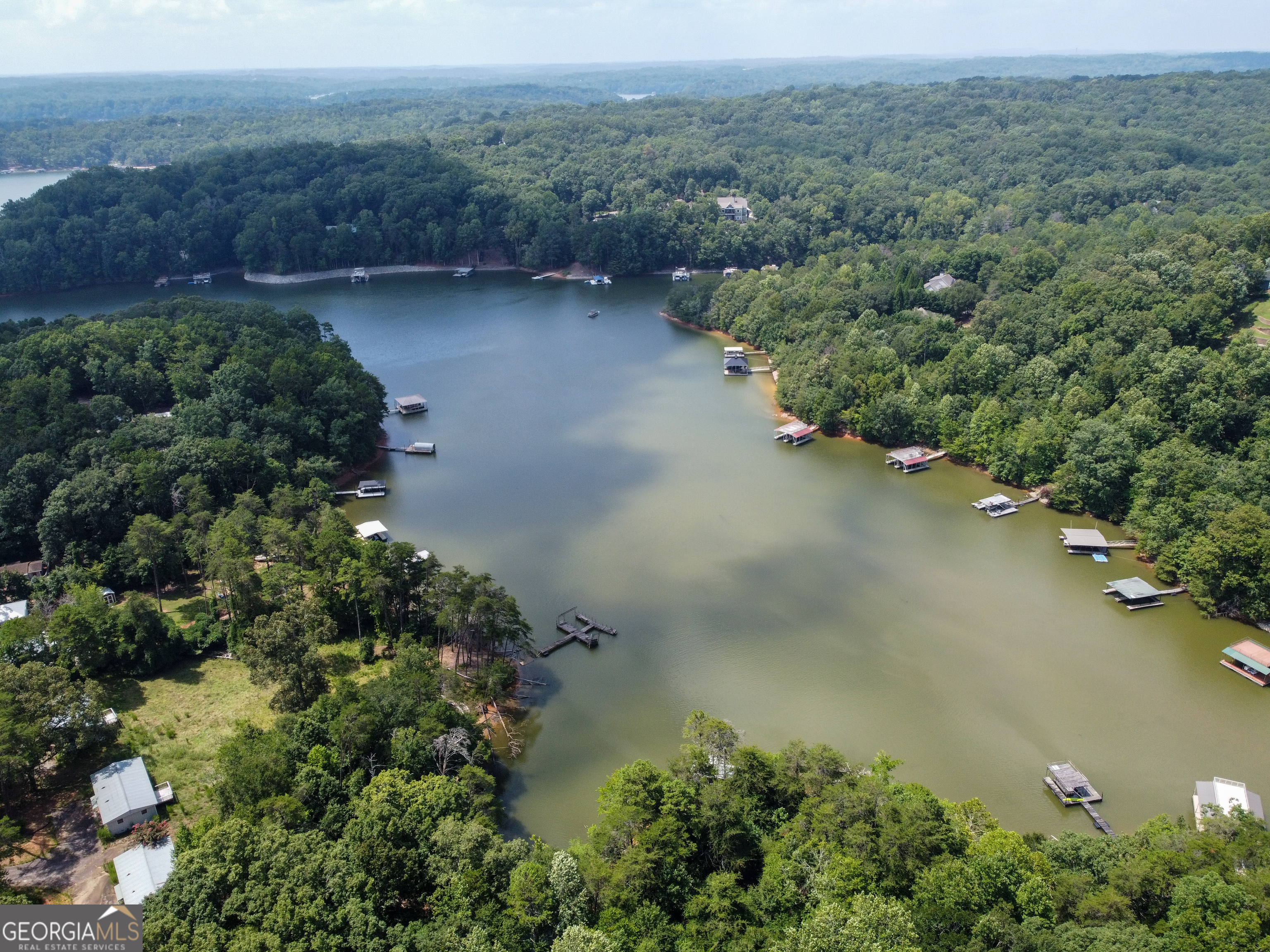 3847 Erwin Drive Gainesville, GA 30506 - Photo 2 of 13 an aerial view of a houses with a yard and lake