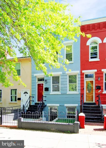 a front view of a house with patio