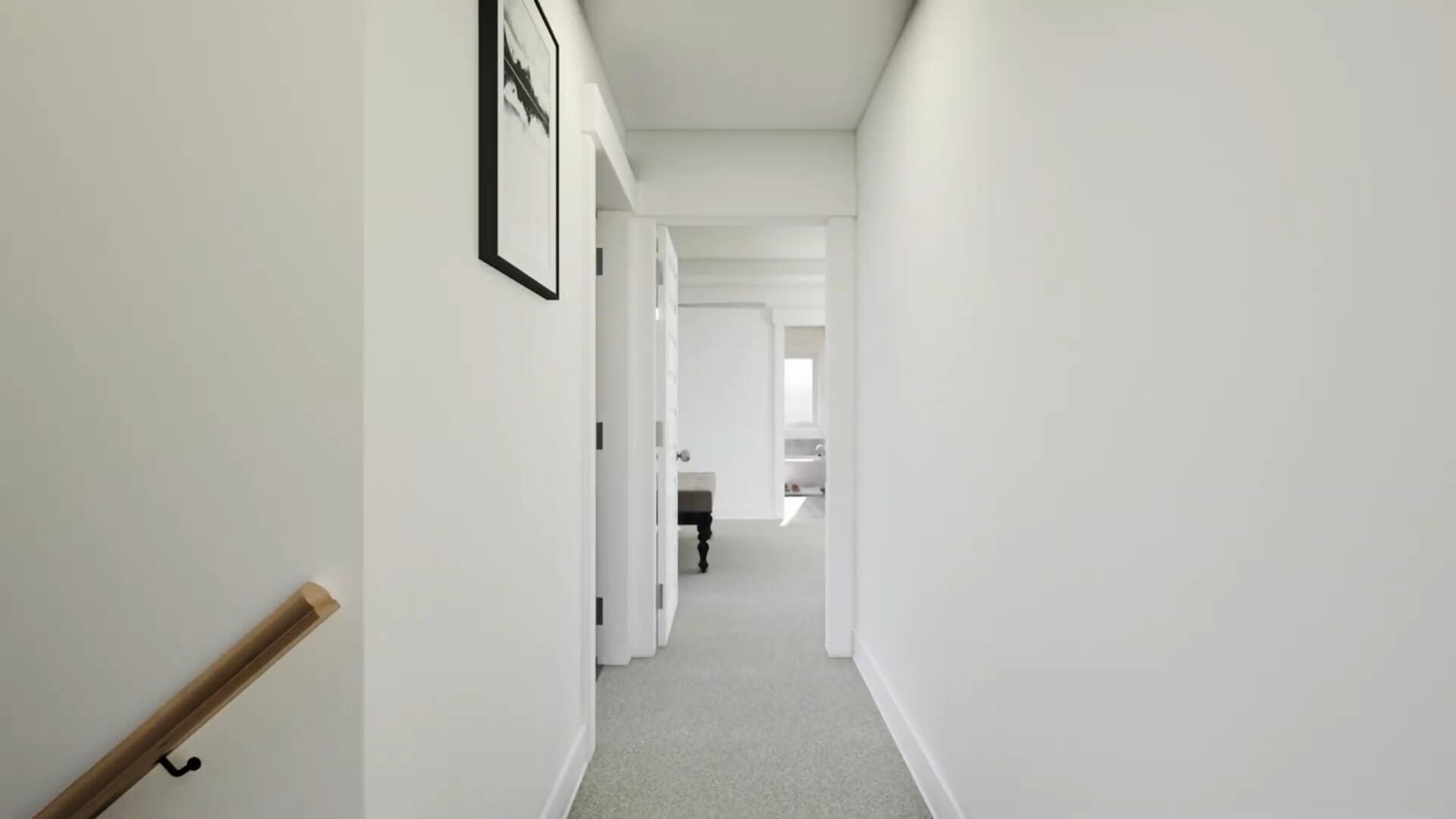 350 Bluebeech Street Freeport, FL 32439 - Photo 14 of 42 a view of a hallway with wooden shelves