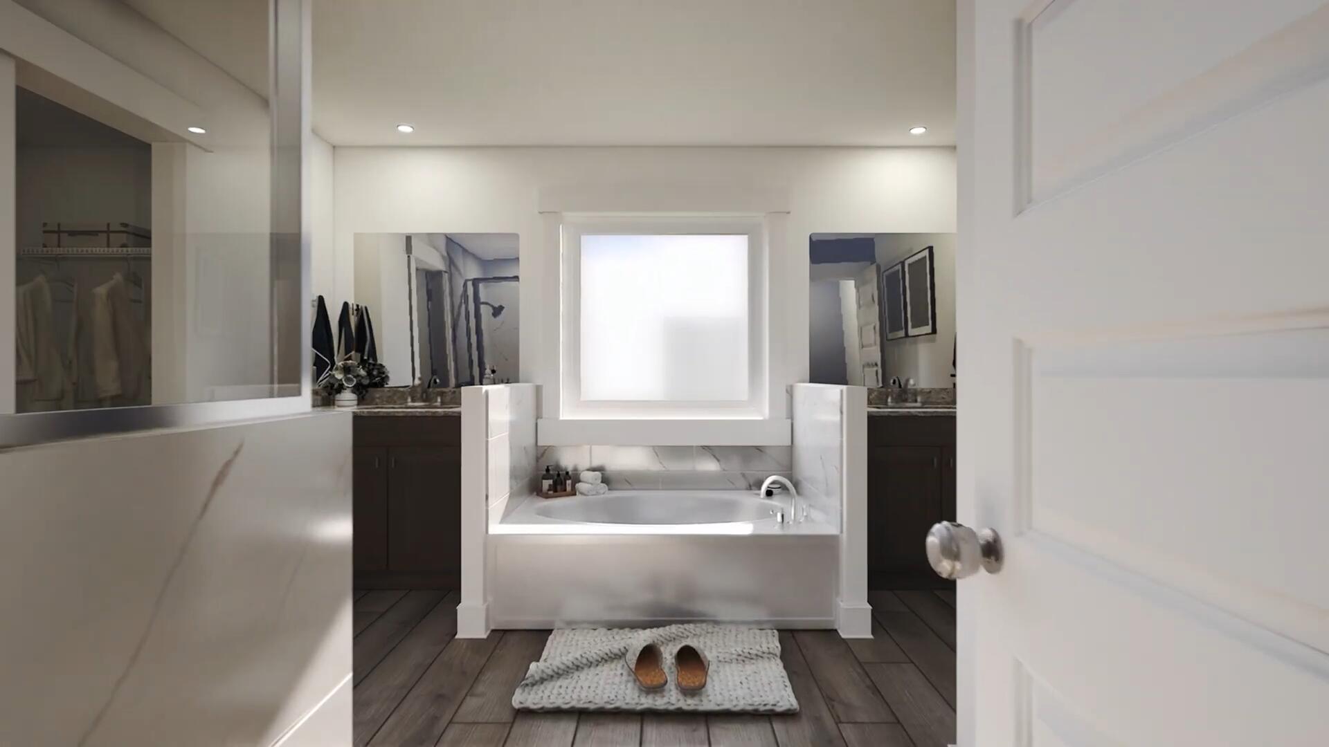 350 Bluebeech Street Freeport, FL 32439 - Photo 23 of 42 a bathroom with a bathtub and a shower