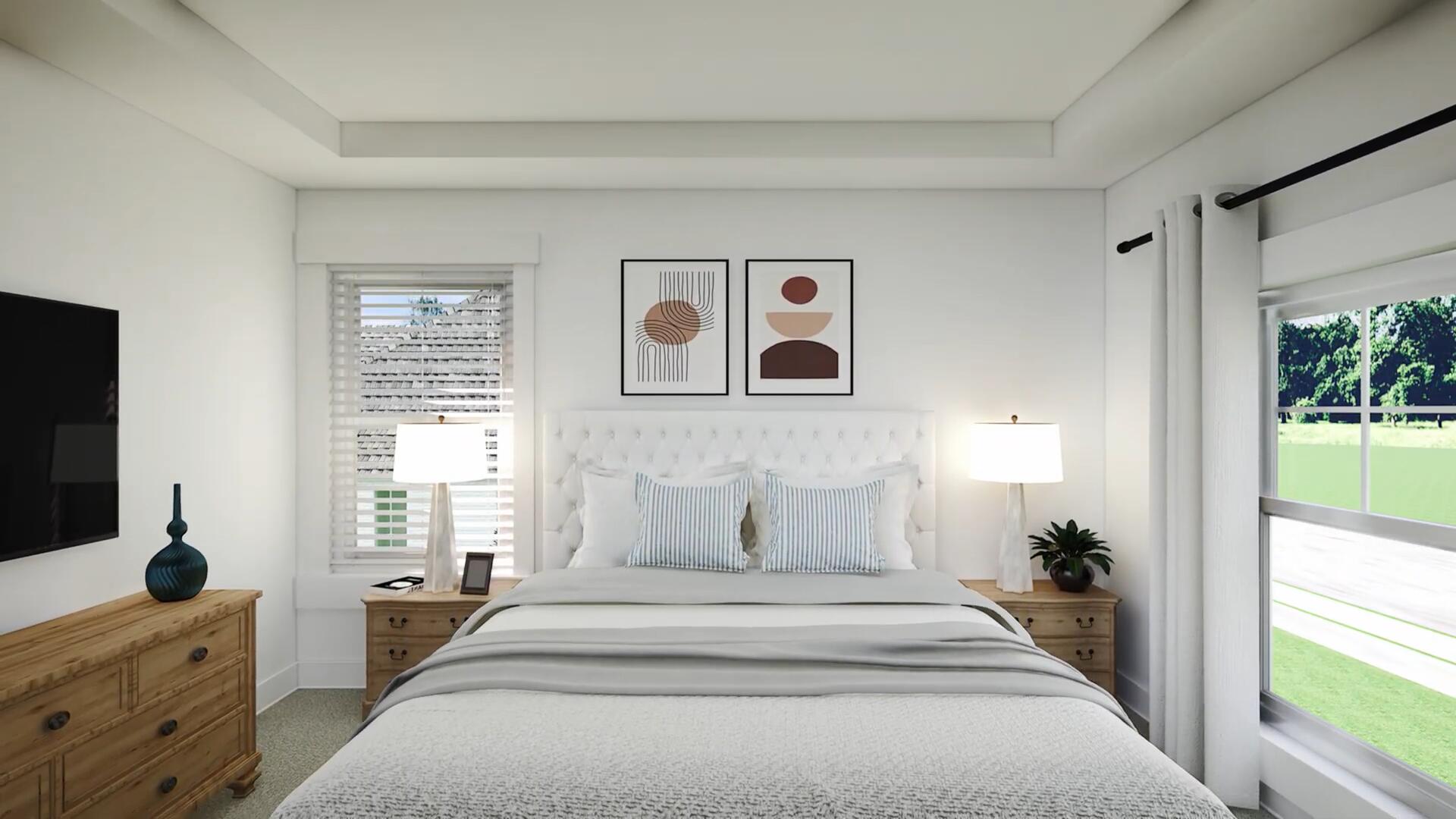 350 Bluebeech Street Freeport, FL 32439 - Photo 25 of 42 a spacious bedroom with a large bed and a flat tv screen