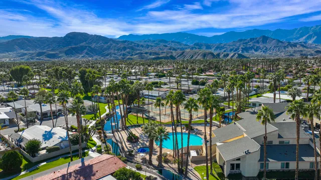 a view of city and mountain