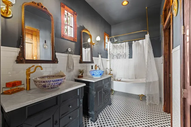 a front view of a house with a garage