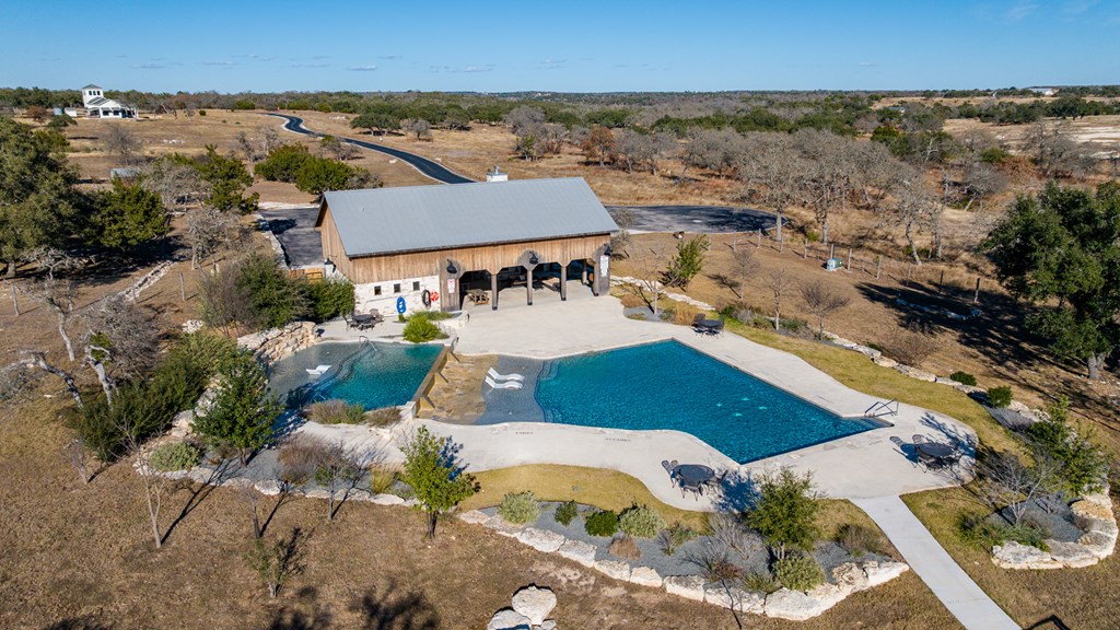 162 Flowering Sage Lane Comfort, TX 78013 - Photo 71 of 74 an aerial view of a house with a swimming pool