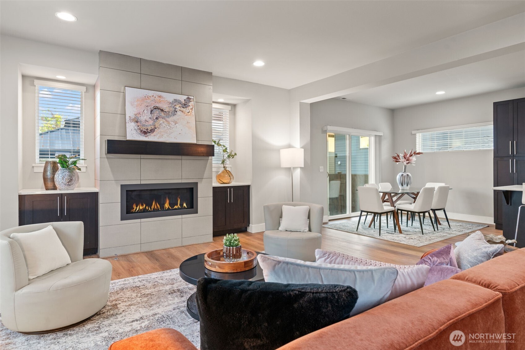 4408 214th Place Southeast Bothell, WA 98021 - Photo 9 of 33 a living room with furniture and a fireplace