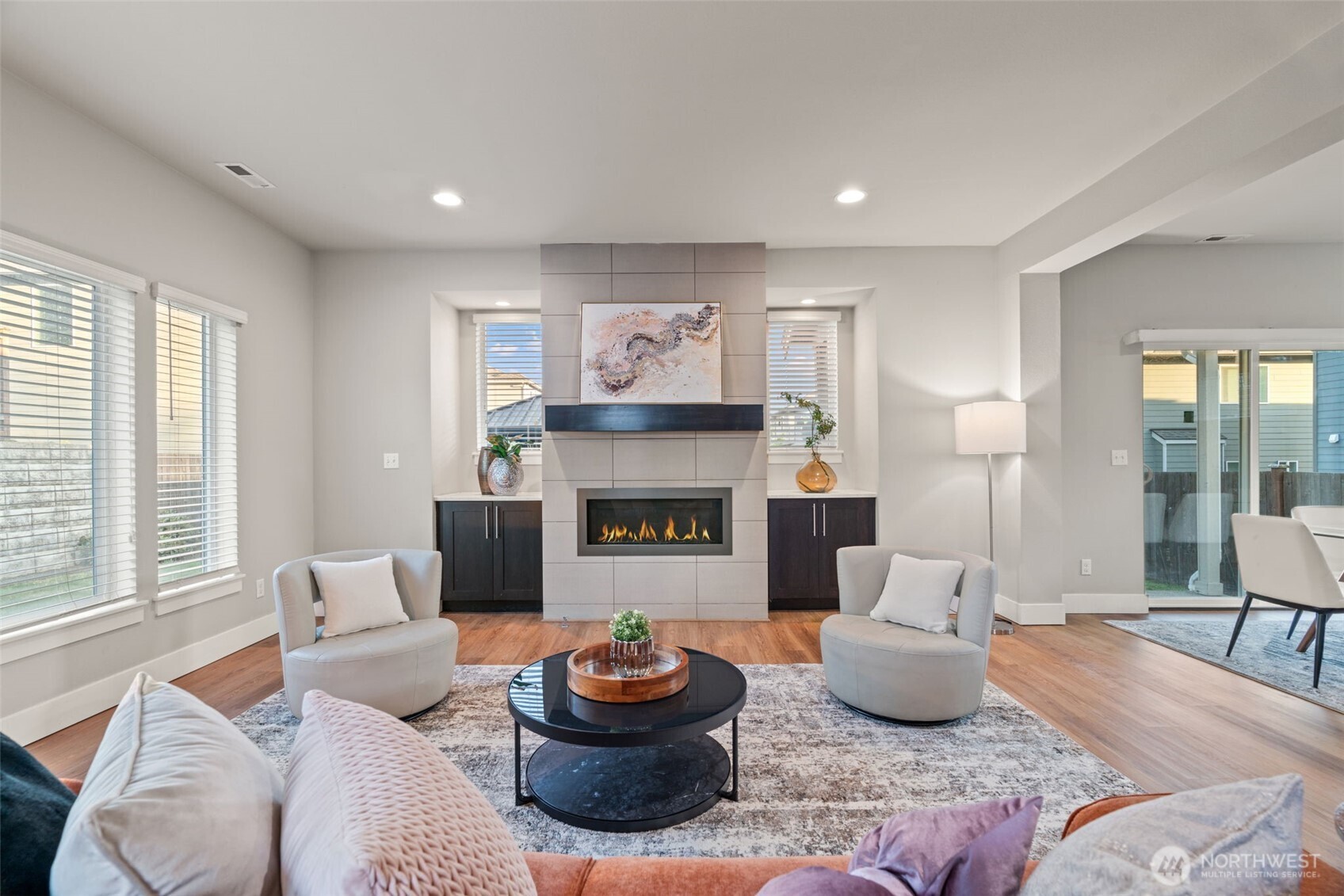 4408 214th Place Southeast Bothell, WA 98021 - Photo 10 of 33 a living room with furniture and a fireplace