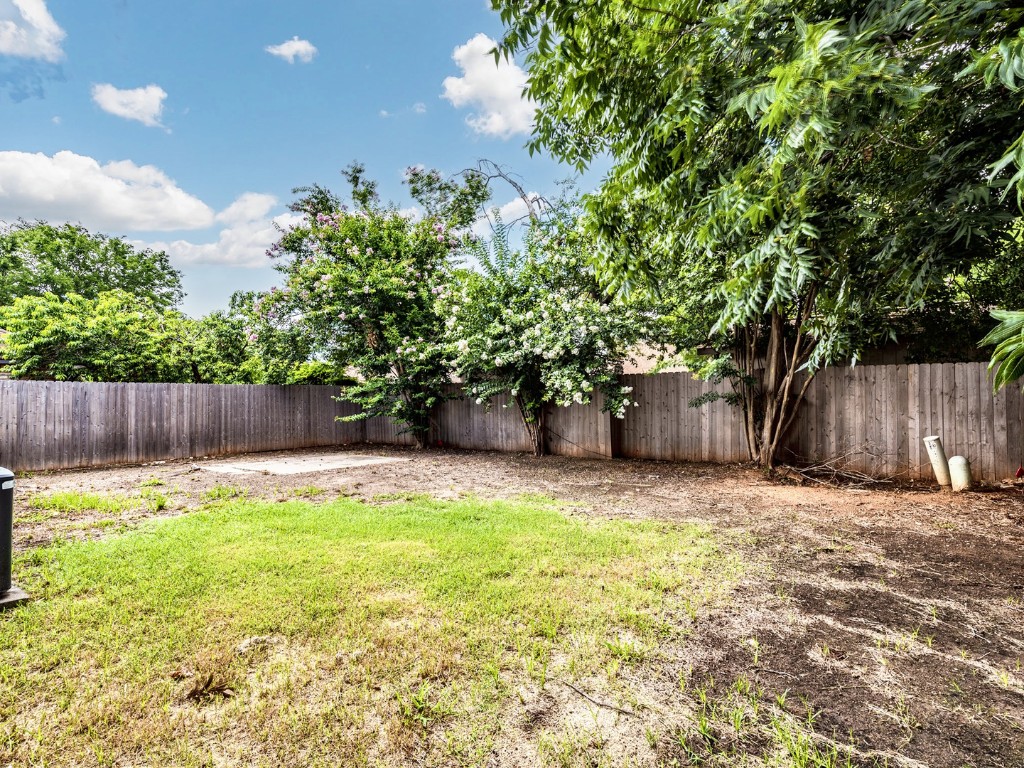14205 Vandever Street Austin, TX 78725 - Photo 19 of 23 a backyard of a house with lots of green space